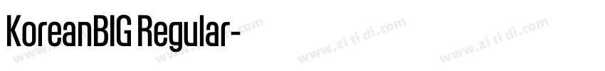 KoreanBIG Regular字体转换 KoreanBIG Regular字体转换